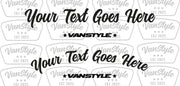 Vanstyle Custom Front Window Sticker